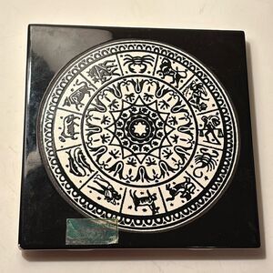 Besheer Art Tile Glazed Black Handpainted Astrological Zodiac Bedford NH 6x6